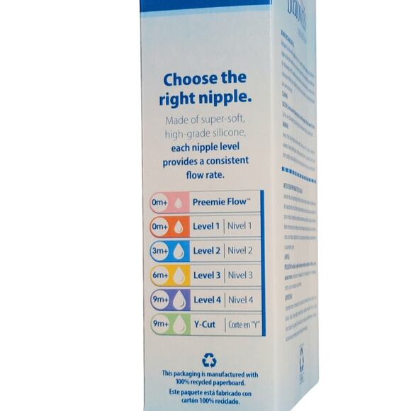 Dr. Browns Natural Flow Anti Colic Narrow Nipple 6 Pack Medium Flow Level 2 - Picture 4 of 4